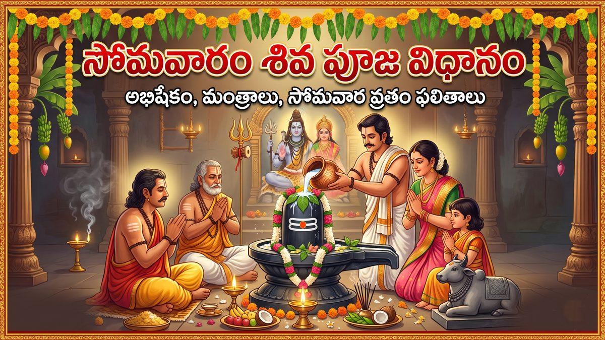 సోమవారం శివ పూజ విధానం - అభిషేకం, మంత్రాలు, సోమవార వ్రతం ఫలితాలు | Somavaram Shiva Pooja Vidhanam in Telugu