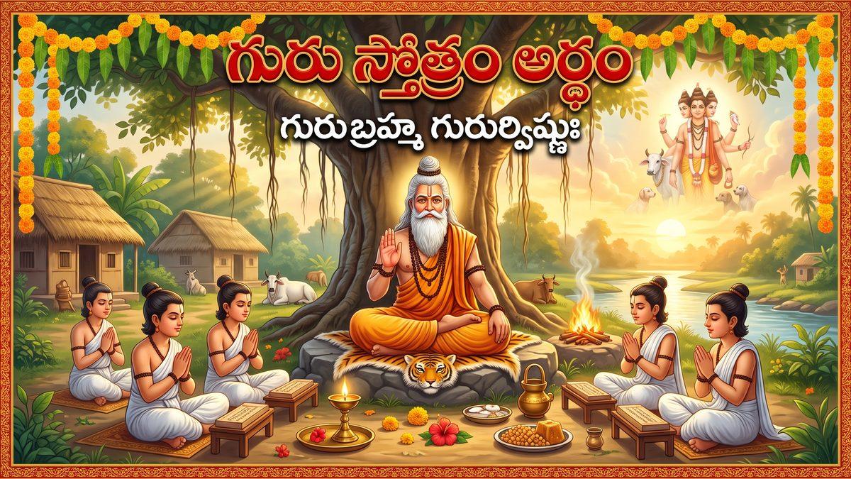 గురు స్తోత్రం అర్థం - గురు బ్రహ్మ శ్లోకం, గురువారం పూజ విధానం | Guru Stotram Meaning in Telugu