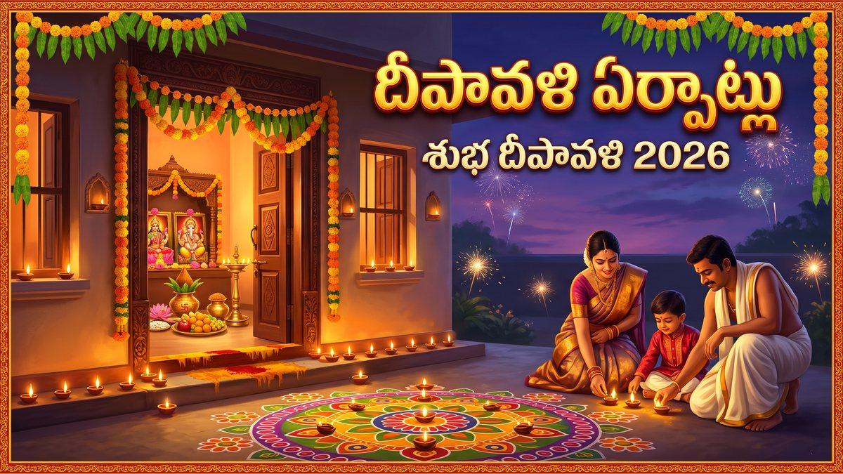 దీపావళి 2026 ఏర్పాట్లు - ఇంటి శుభ్రత, దీపాలు, ముగ్గులు, లక్ష్మీ పూజ సామగ్రి జాబితా | Deepavali 2026 Preparation Checklist in Telugu