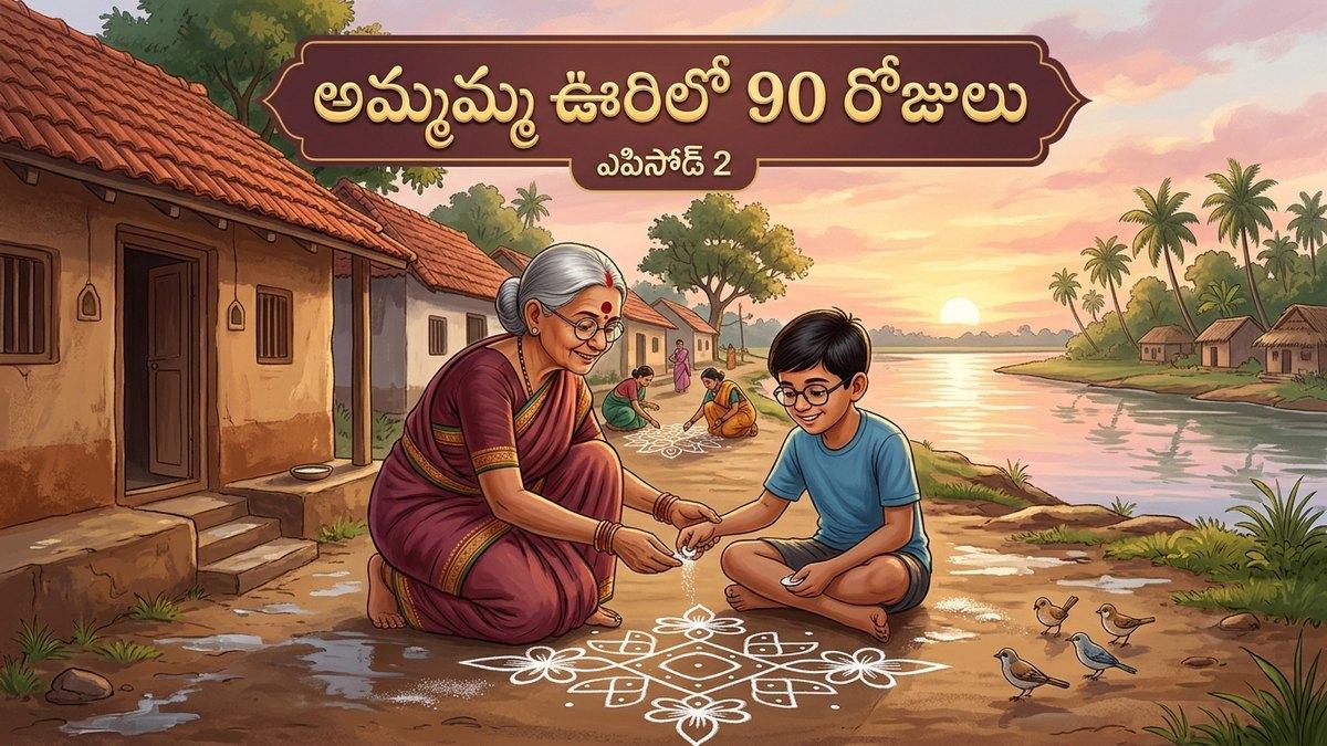 అమ్మమ్మ ఊరిలో 90 రోజులు - ఎపిసోడ్ 2: తెల్లవారుజాము ముగ్గు | Ammamma Oorilo 90 Rojulu Episode 2 - Telugu Family Story